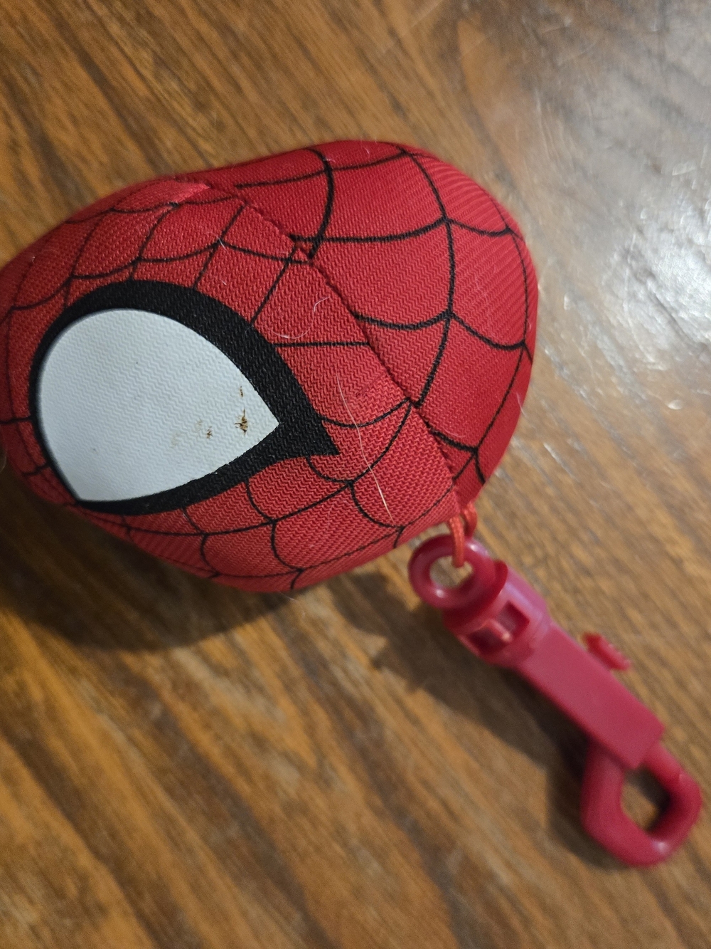 Red Spiderman-Style Clip-On Plush Toy for Kids [ Free Gift With Spiderman Duo ]